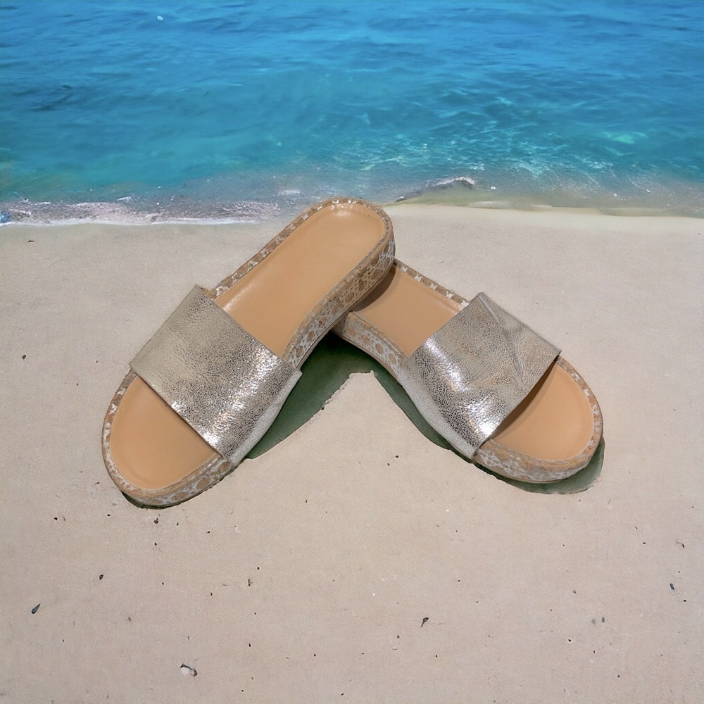 KAANAS Women's Maldives Flat Sandal Fashion Pool Slide 8